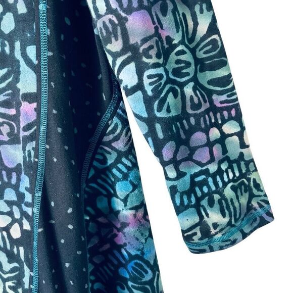 Winter Sun XL artsy mixed print mock neck princess seam tunic dress - Picture 5 of 10